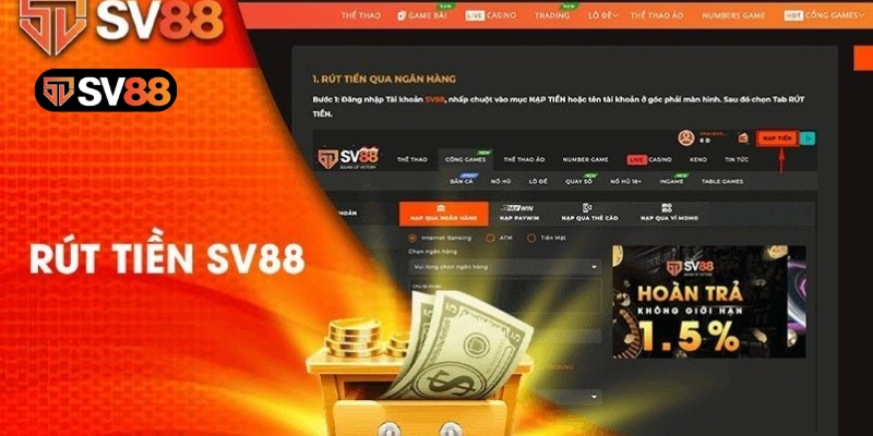 Rut tien SV88 1 Rút tiền SV88